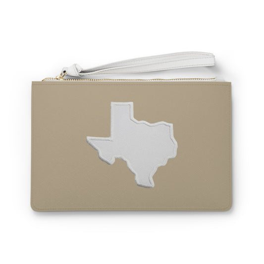 Pale khaki , Texas  Clutch Bag