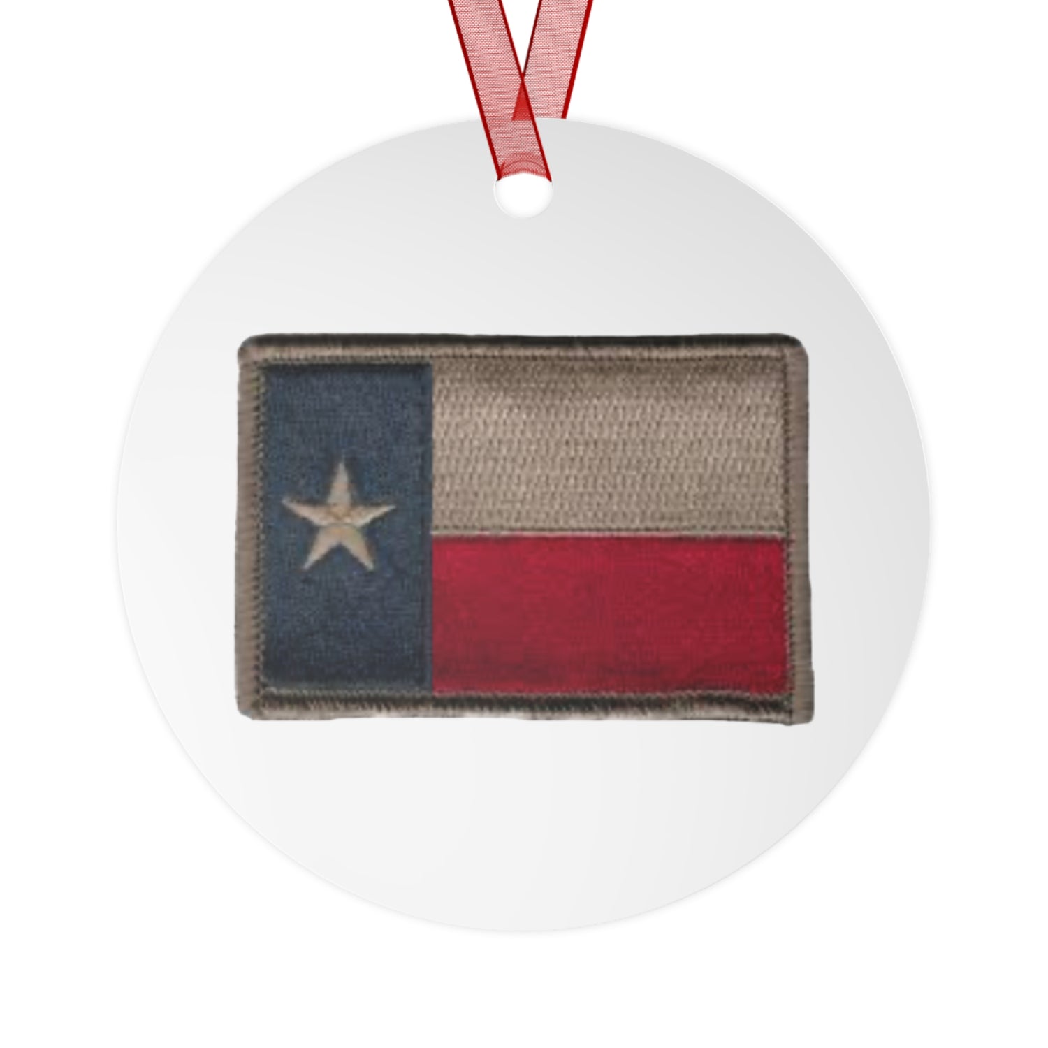 Texas Flag Patch Metal Ornaments