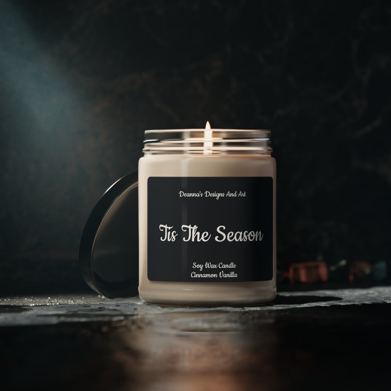 Tis The Season Cinnamon and Vanilla Scented Soy Candle, 9oz