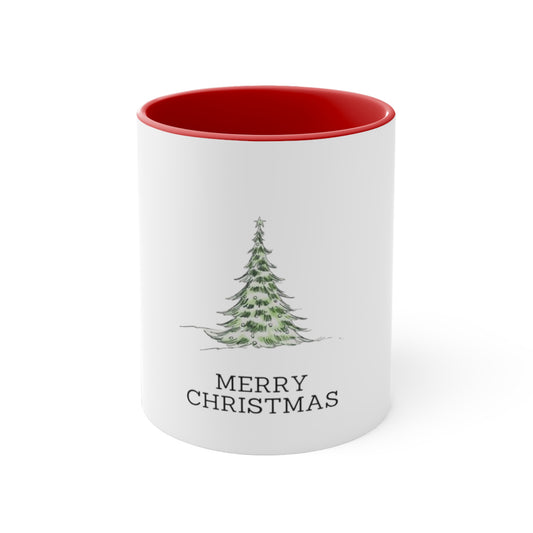 Merry Christmas Mug Accent Coffee Mug, 11oz