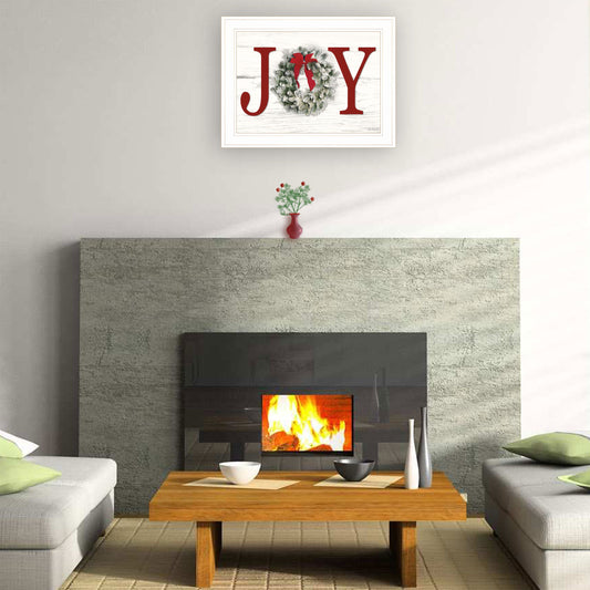 "Christmas Joy" by Lori Deiter, Ready to Hang Framed Print, White Frame