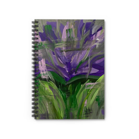 The Amethyst Iris Spiral Notebook - Ruled Line