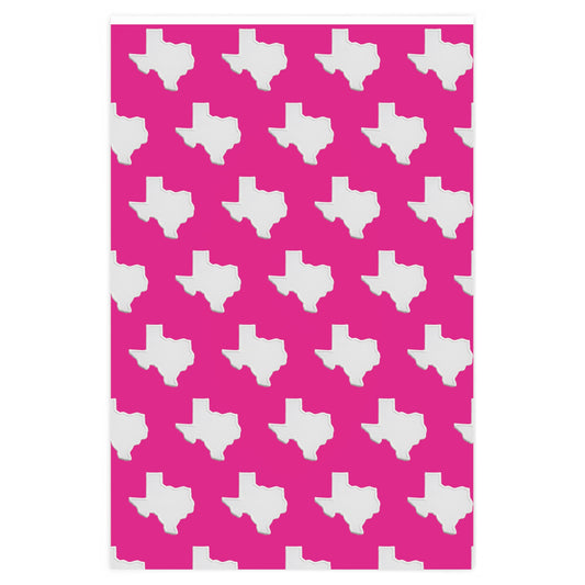 Barbie Pink Texas on Maroon background Premium Wrapping Paper