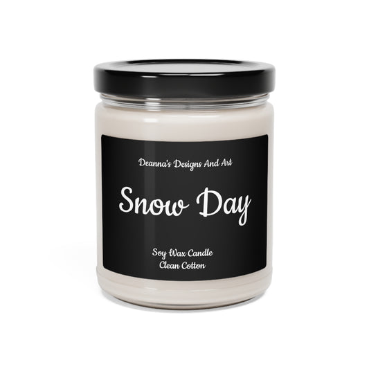 Snow Day in a  Clean Cotton Scented Soy Candle, 9oz