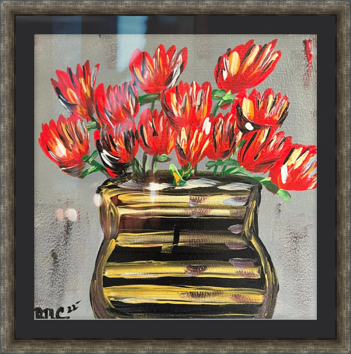 "Smell the Flowers " Custom Framed Fine art Print