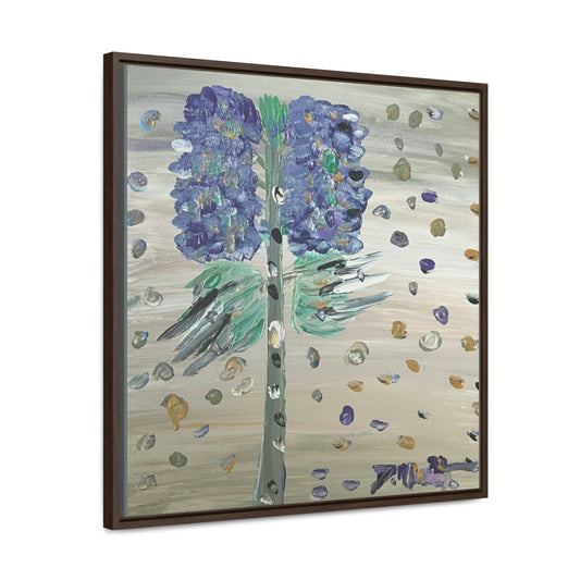 “Bluebonnet Memories” Art by Deanna Caroon Gallery Canvas Wraps, Square Frame