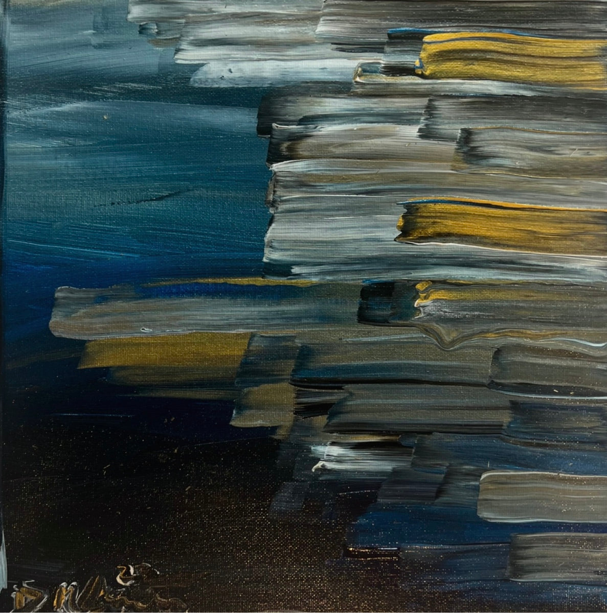 Blue-  Abstract Artwork by Deanna Caroon
