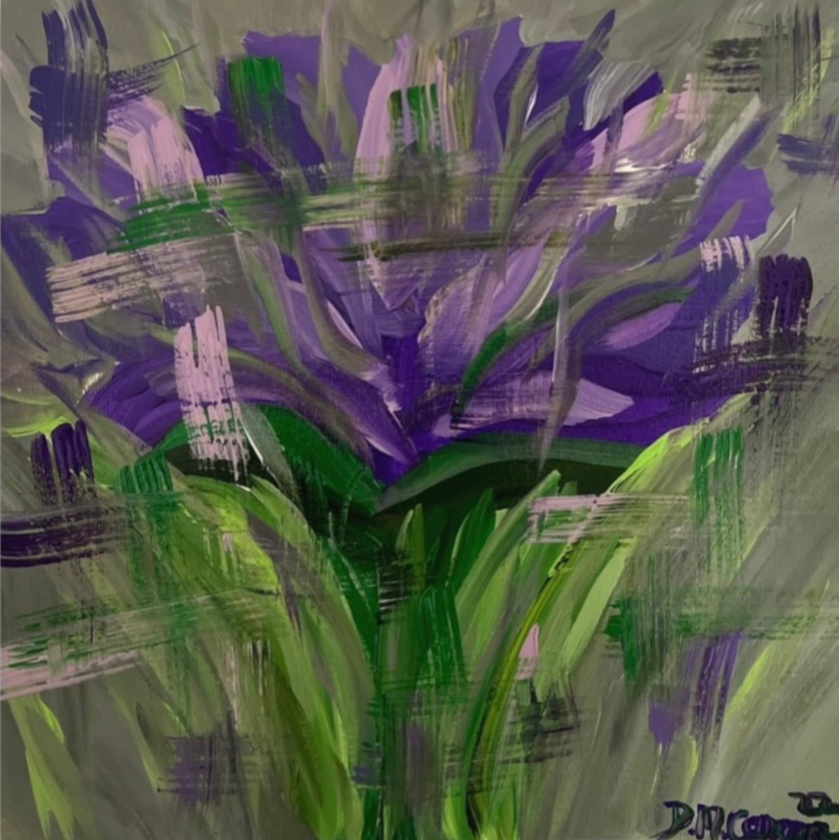 The Amethyst Iris  Original Artwork by Deanna Caroon