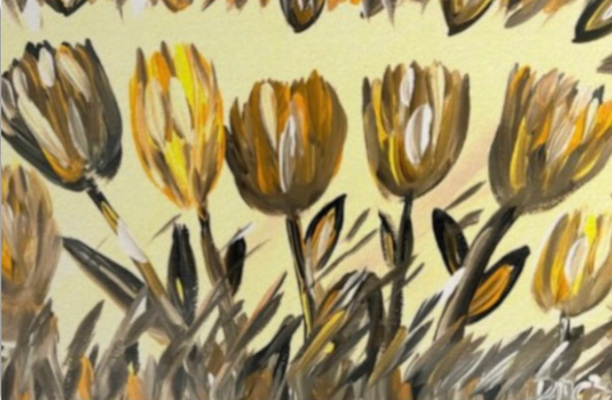 The Golden Tulips 2  Original Fine Art by Deanna Caroon