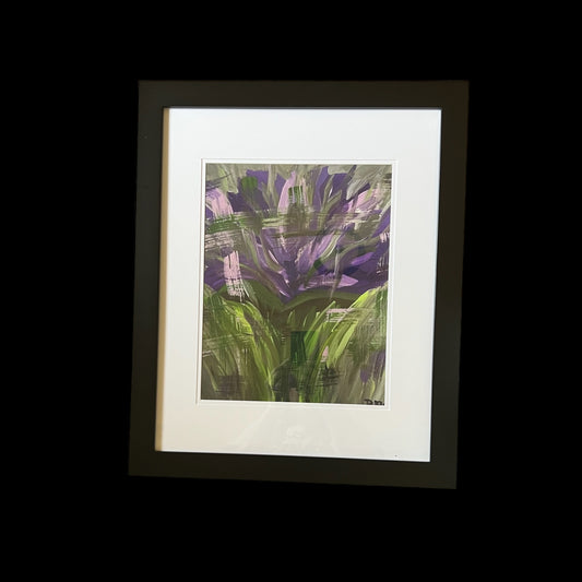 "Amethyst Iris" 11"x17" Gallery Poster Framed and Matted to 18.5"x22.5"