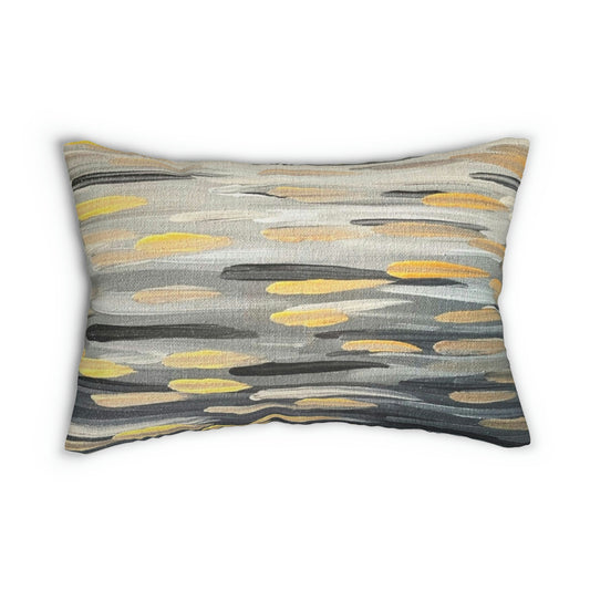"Zebra Brushstrokes" Spun Polyester Lumbar Pillow
