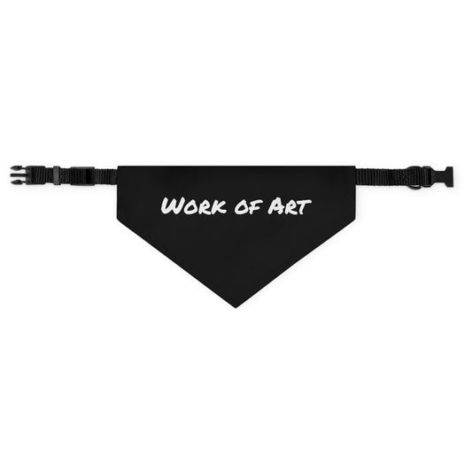 Work of Art- Black- Pet Bandana Collar