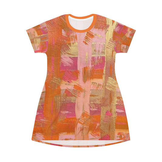 "Brushstrokes of Tennessee" All Over Print T-Shirt Dress
