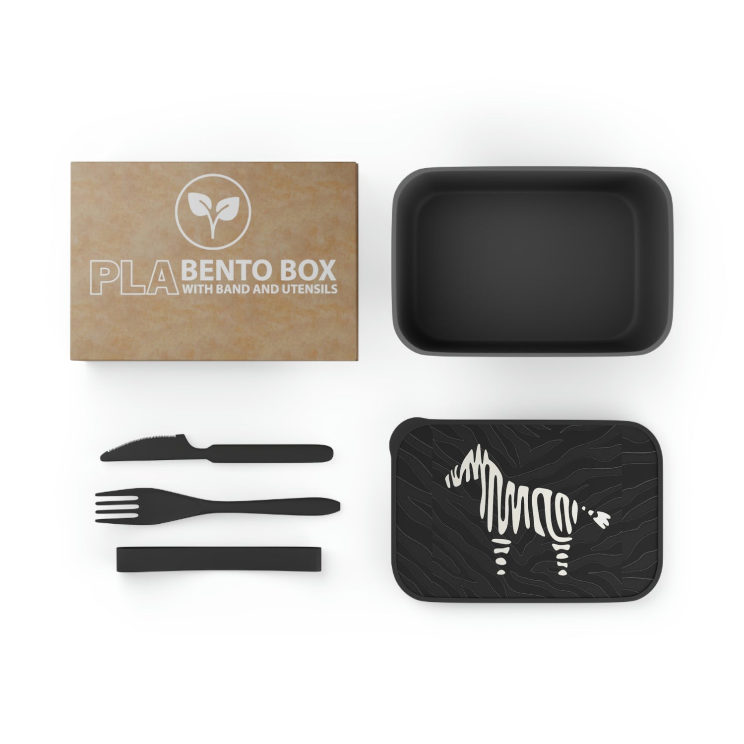 EDS Awareness Zebra PLA Bento Box with Band and Utensils