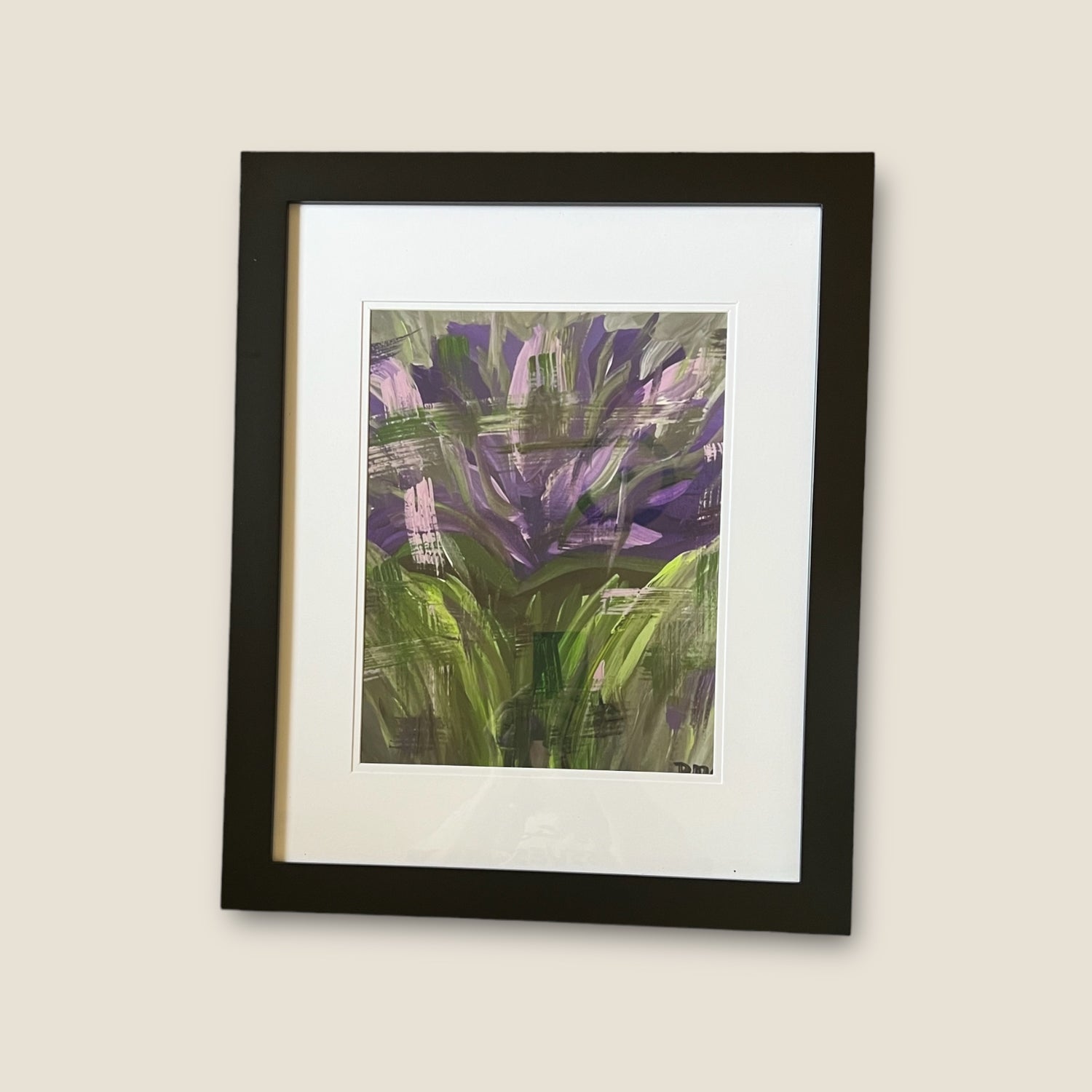 "Amethyst Iris" 11"x17" Gallery Poster Framed and Matted to 18.5"x22.5"