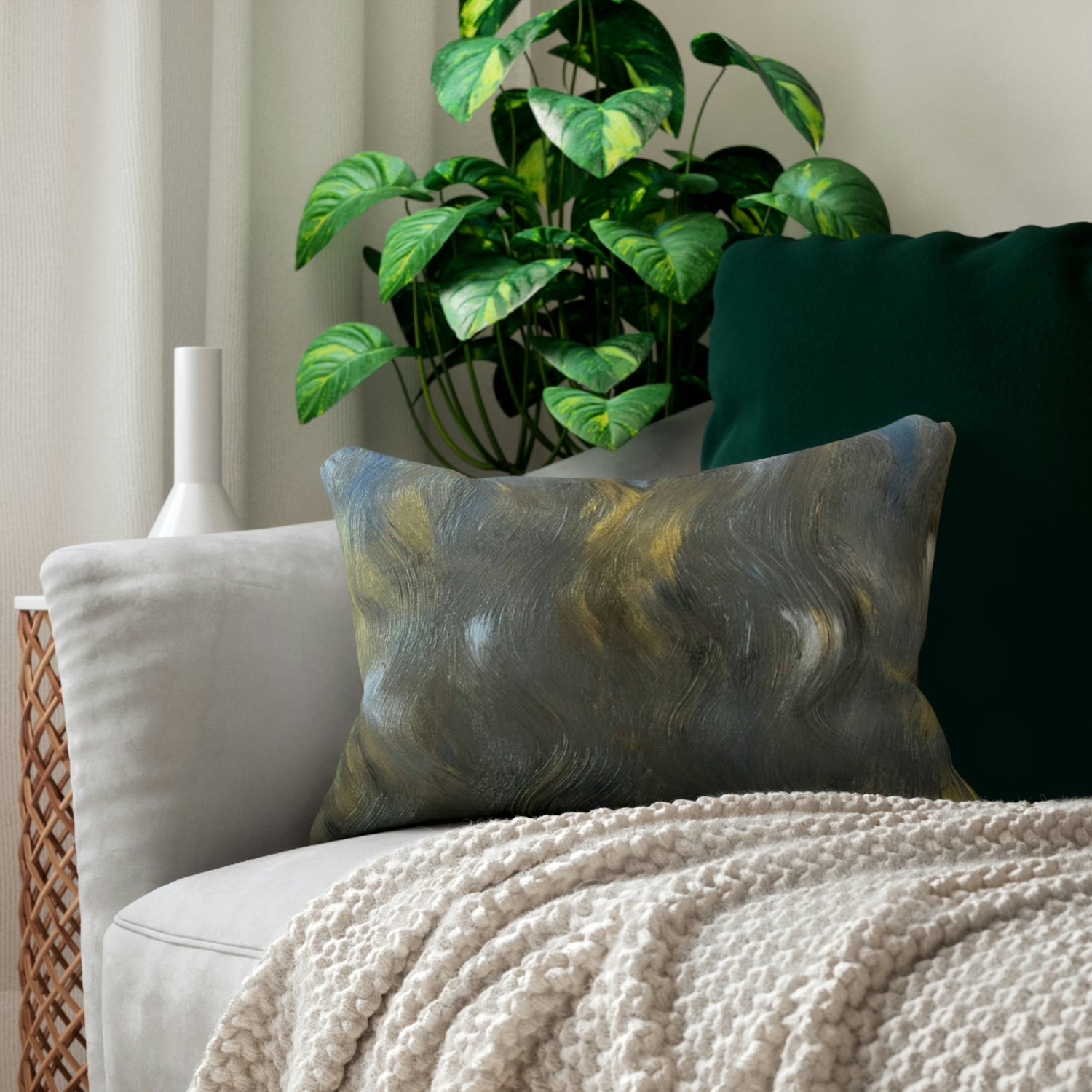 The Dreamer Fine Art Spun Polyester Lumbar Pillow