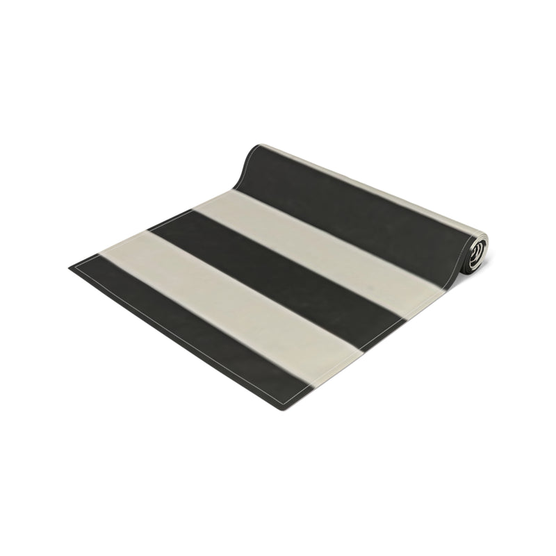 Black Striped Table Runner (Cotton, Poly)