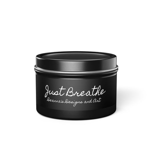 Just Breathe Tin Candles