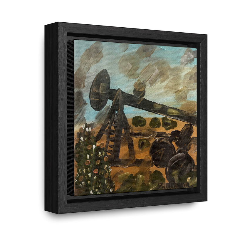 “West Texas Sky & A Prickly Jack” Art by Deanna Caroon Gallery Canvas Wraps, Square Frame