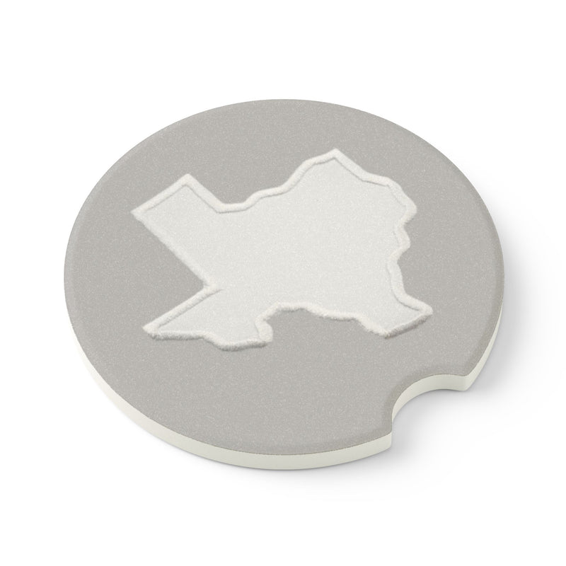 Texas Light Gray Soapstone Car Coaster