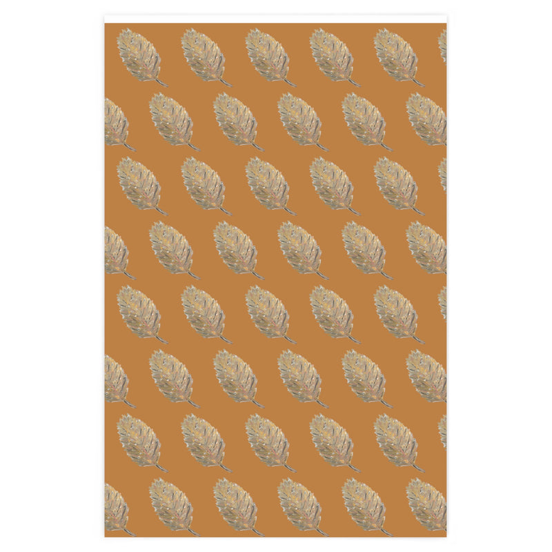 The Golden Leaf Light Brown Wrapping Paper