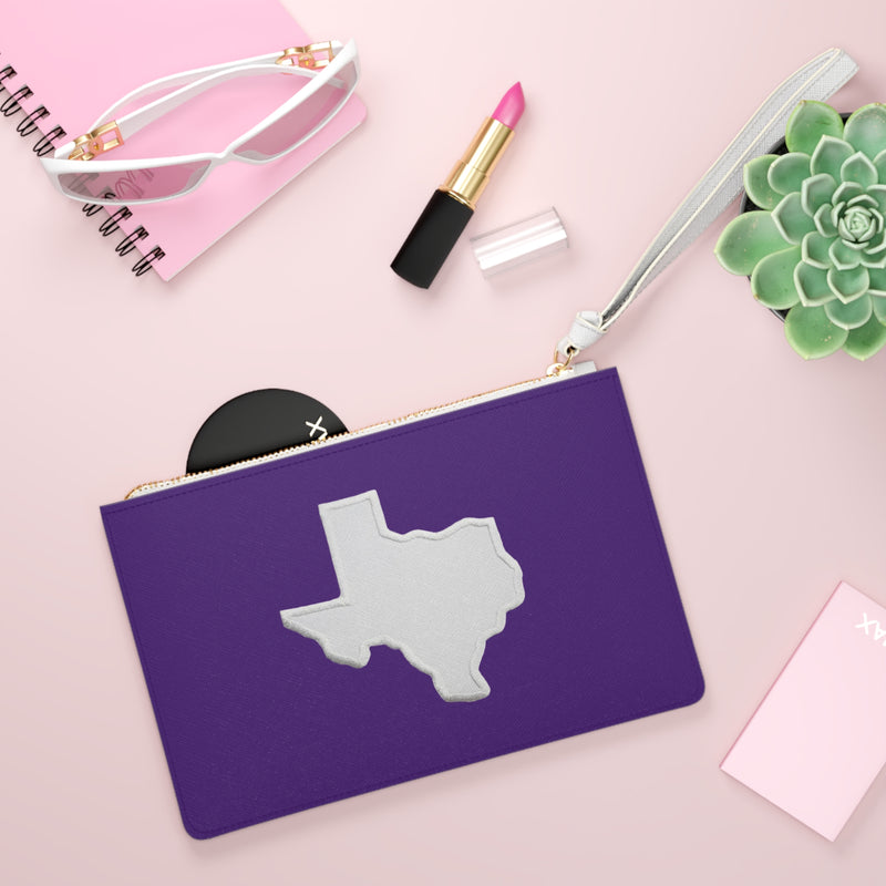 Have a Horned Frog of a Purple Day Texas Clutch Bag