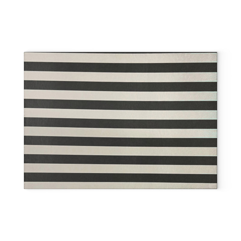 Black Striped Glass Cutting Board
