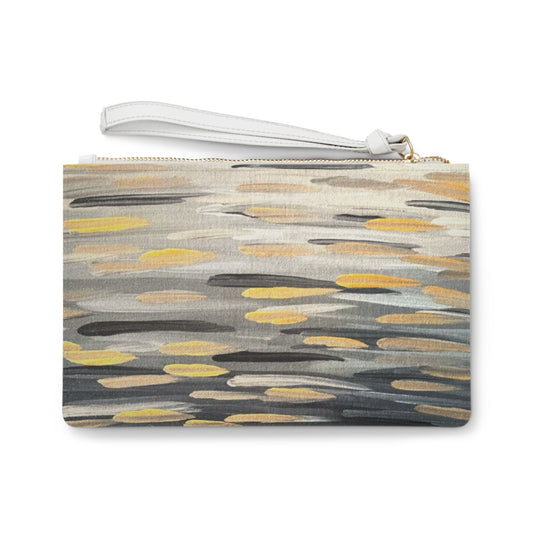 Zebra Brushstrokes Clutch Bag