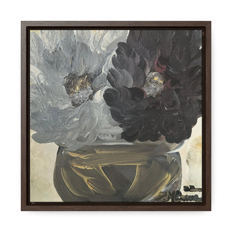 “The Healing Peonies” Fine Art by Deanna Caroon Gallery Canvas Wraps, Square Frame