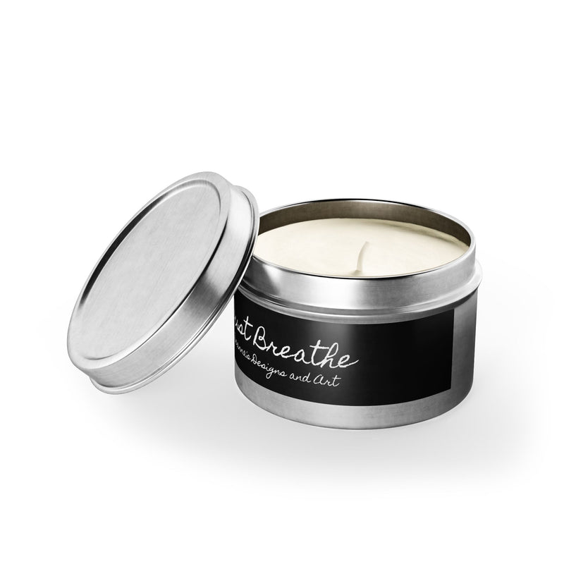 Just Breathe Tin Candles