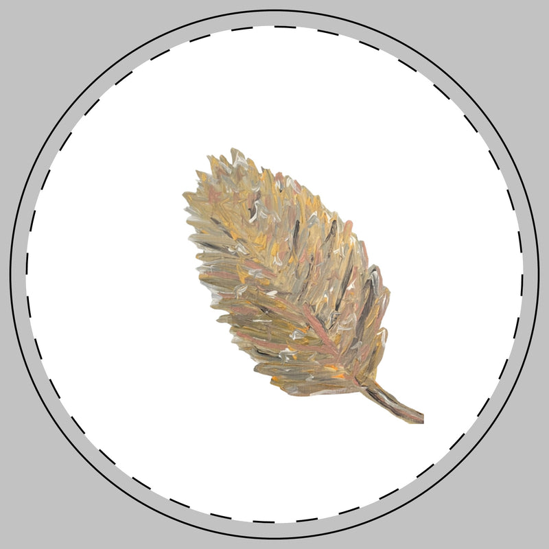 The Golden Leaf Ceramic Coaster