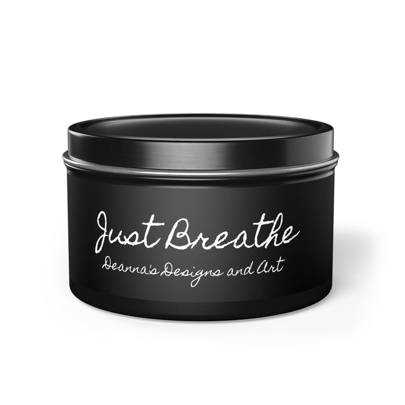 Just Breathe Tin Candles