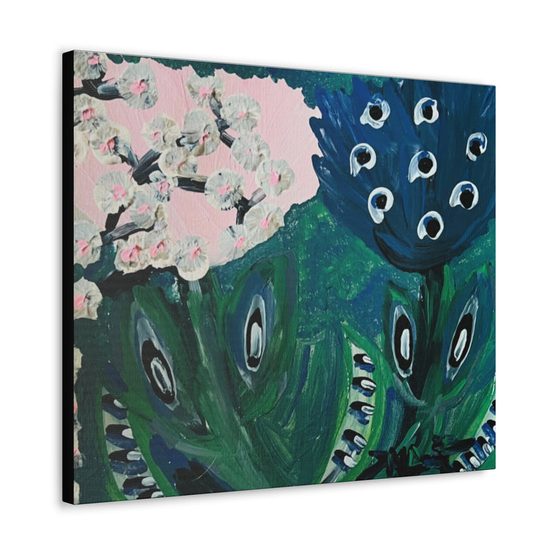 Plum Blossoms and Peacock Dreams” Fine Art by Deanna Caroon Canvas Gallery Wraps