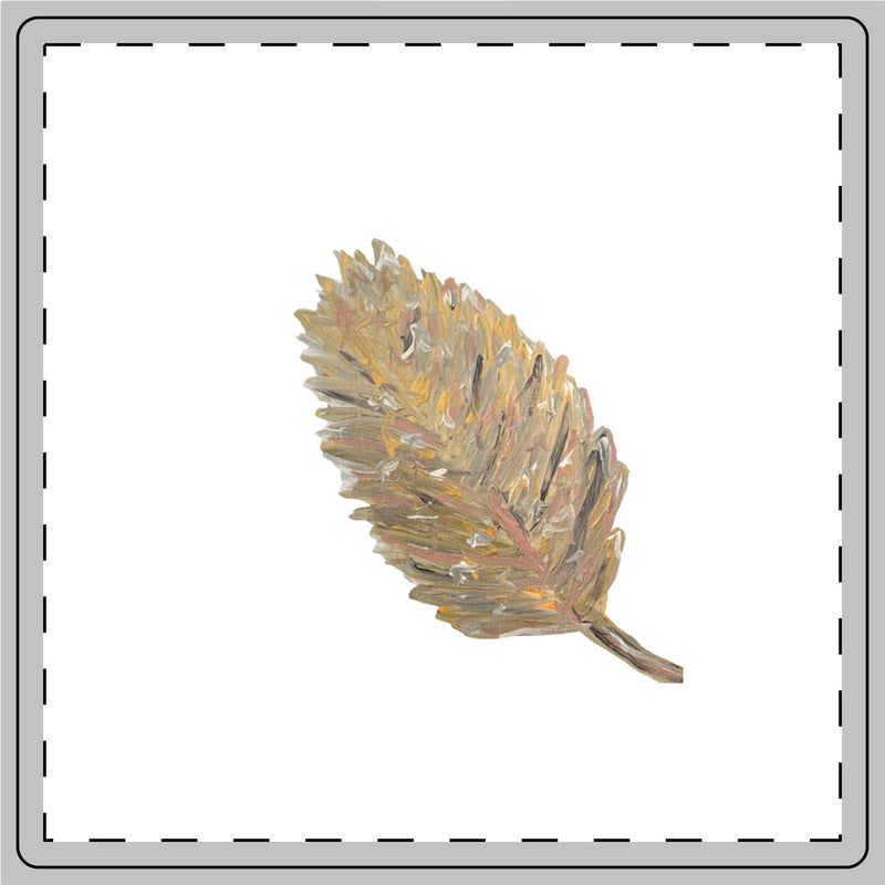 The Golden Leaf Ceramic Coaster