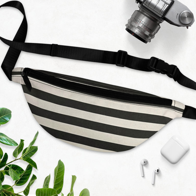 Black & White Striped crossbody bag