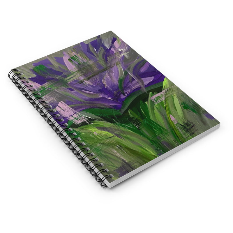 The Amethyst Iris Spiral Notebook - Ruled Line