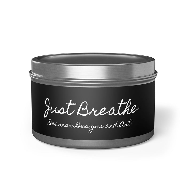 Just Breathe Tin Candles