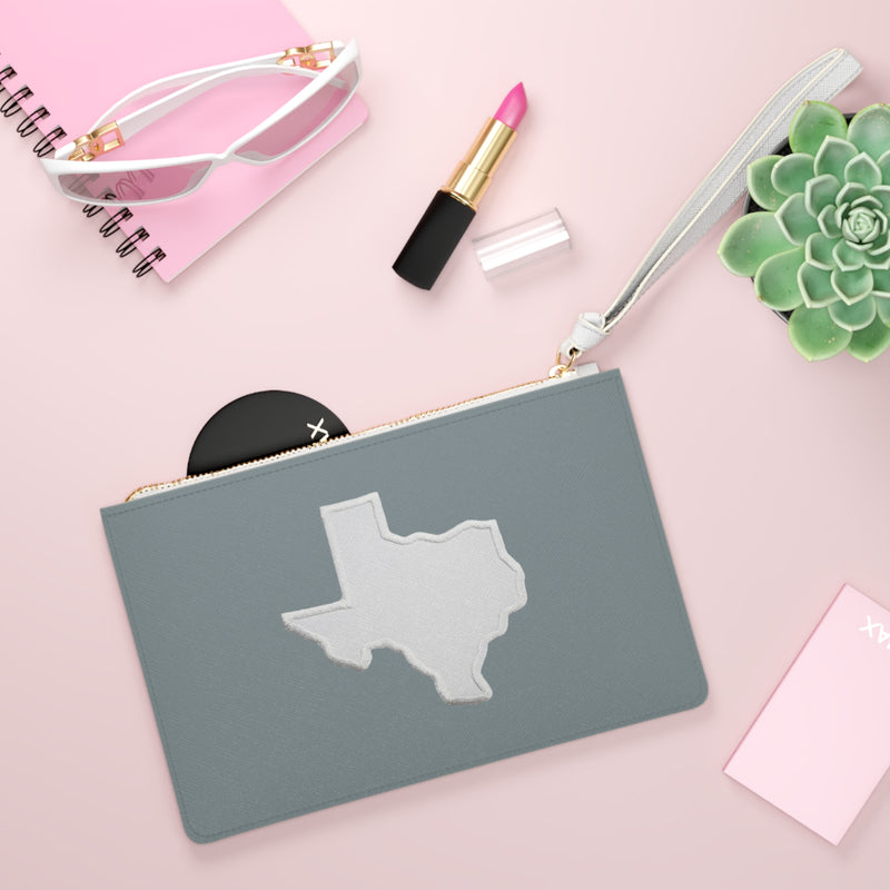 Dallas, Texas Silver Clutch Bag