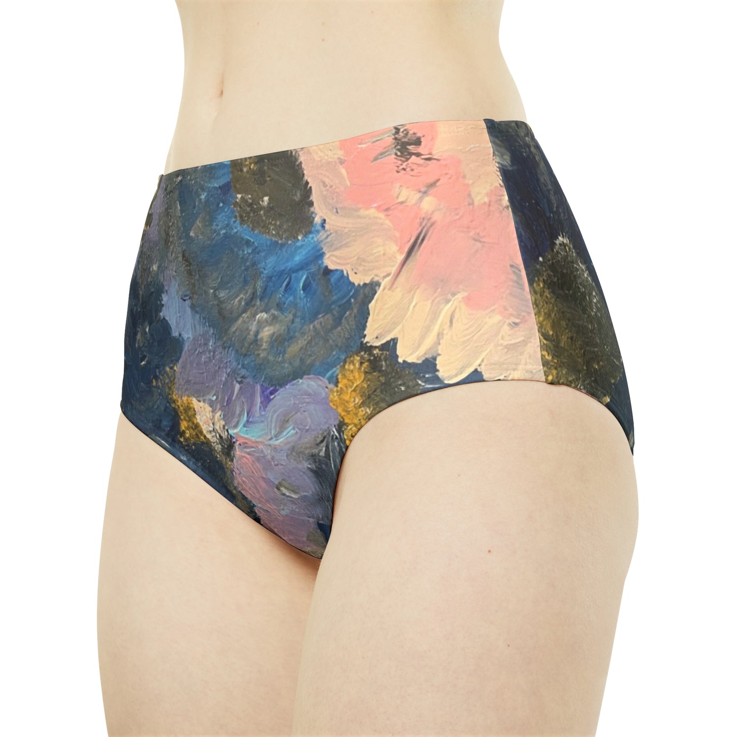 “Magic” High-Waist Hipster Bikini Bottom (AOP)