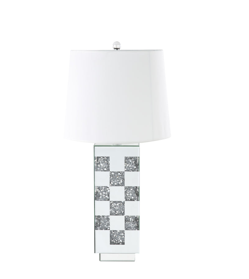 ACME Noralie Table Lamp, Mirrored & Faux Diamonds