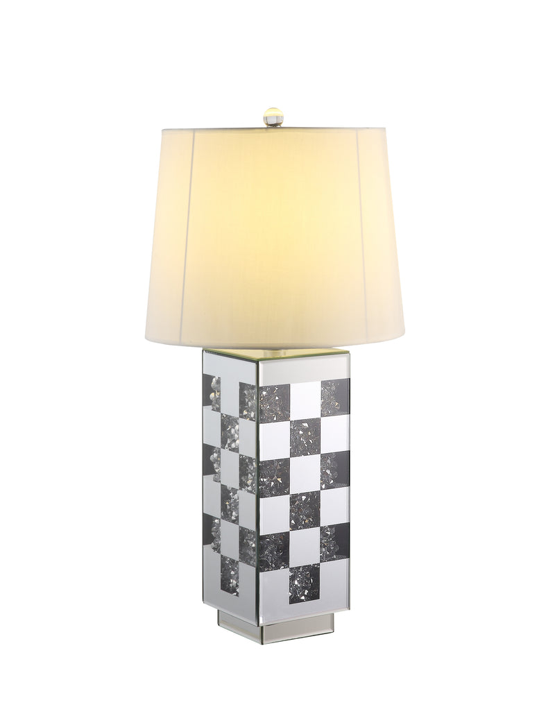 ACME Noralie Table Lamp, Mirrored & Faux Diamonds