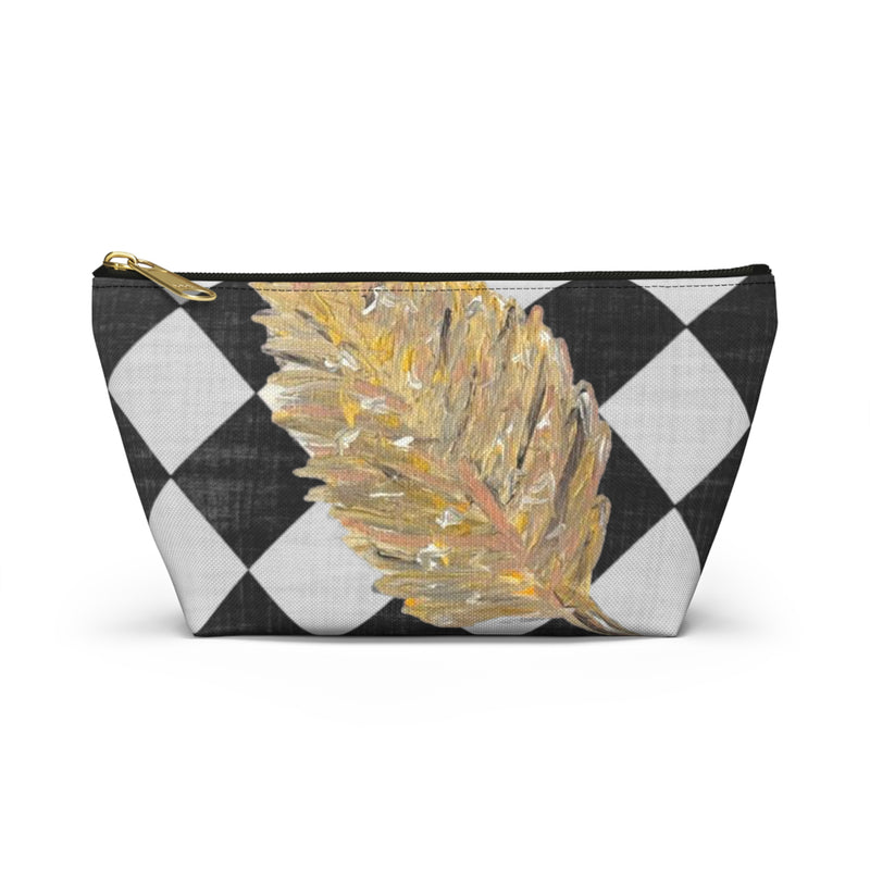 The Diamond Golden Leaf Accessory Pouch w T-bottom