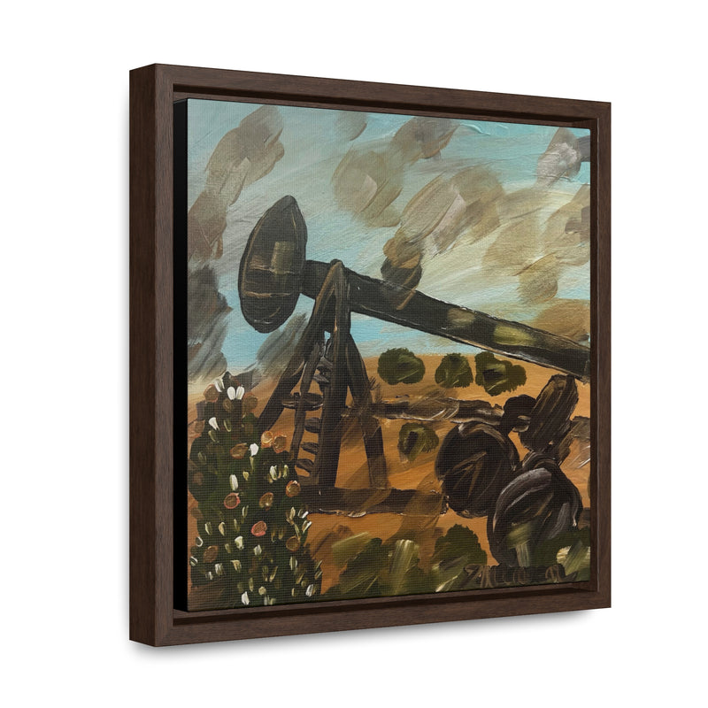 “West Texas Sky & A Prickly Jack” Art by Deanna Caroon Gallery Canvas Wraps, Square Frame