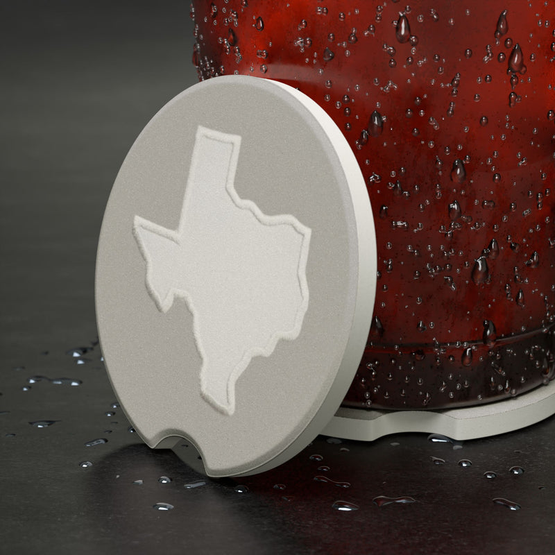 Texas Light Gray Soapstone Car Coaster