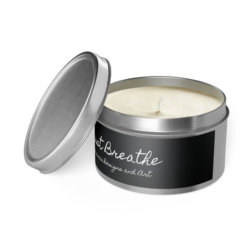 Just Breathe Tin Candles