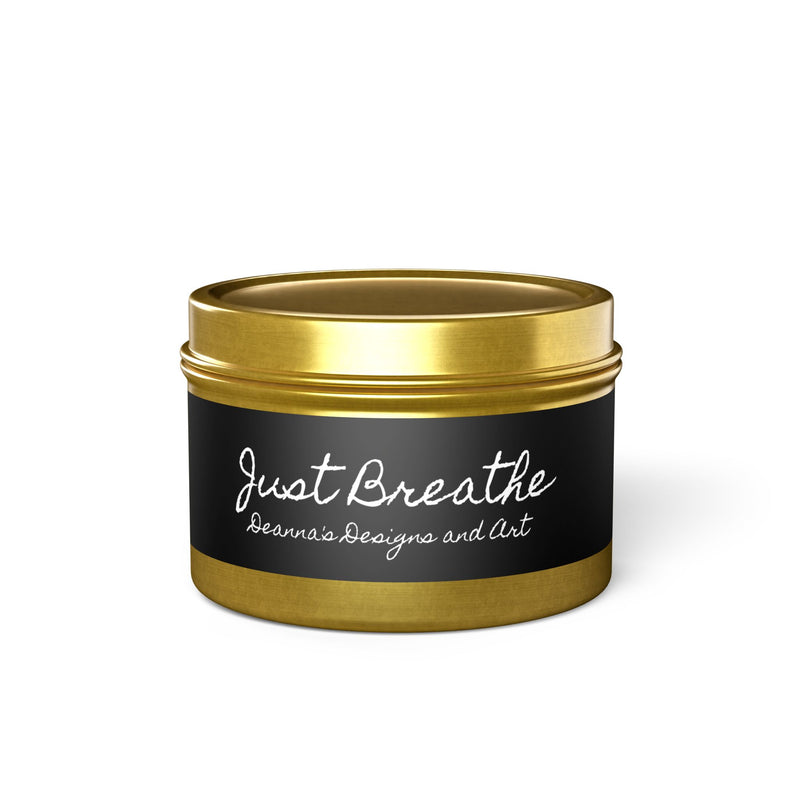 Just Breathe Tin Candles