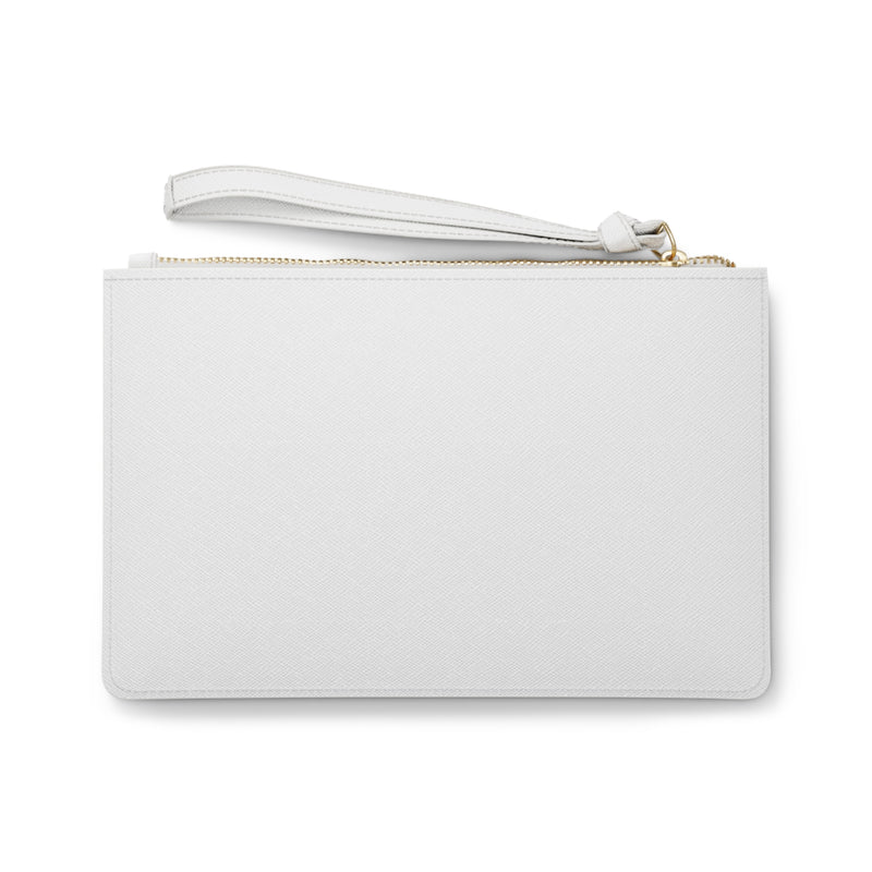 The Signature Golden Leaf Clutch Bag in White