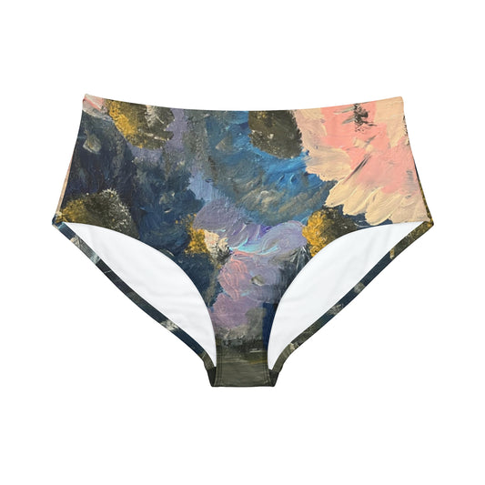 “Magic” High-Waist Hipster Bikini Bottom (AOP)