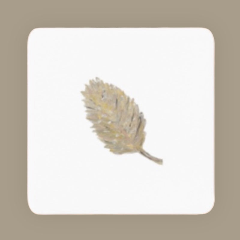 The Golden Leaf Ceramic Coaster