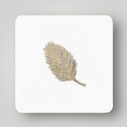 The Golden Leaf Ceramic Coaster